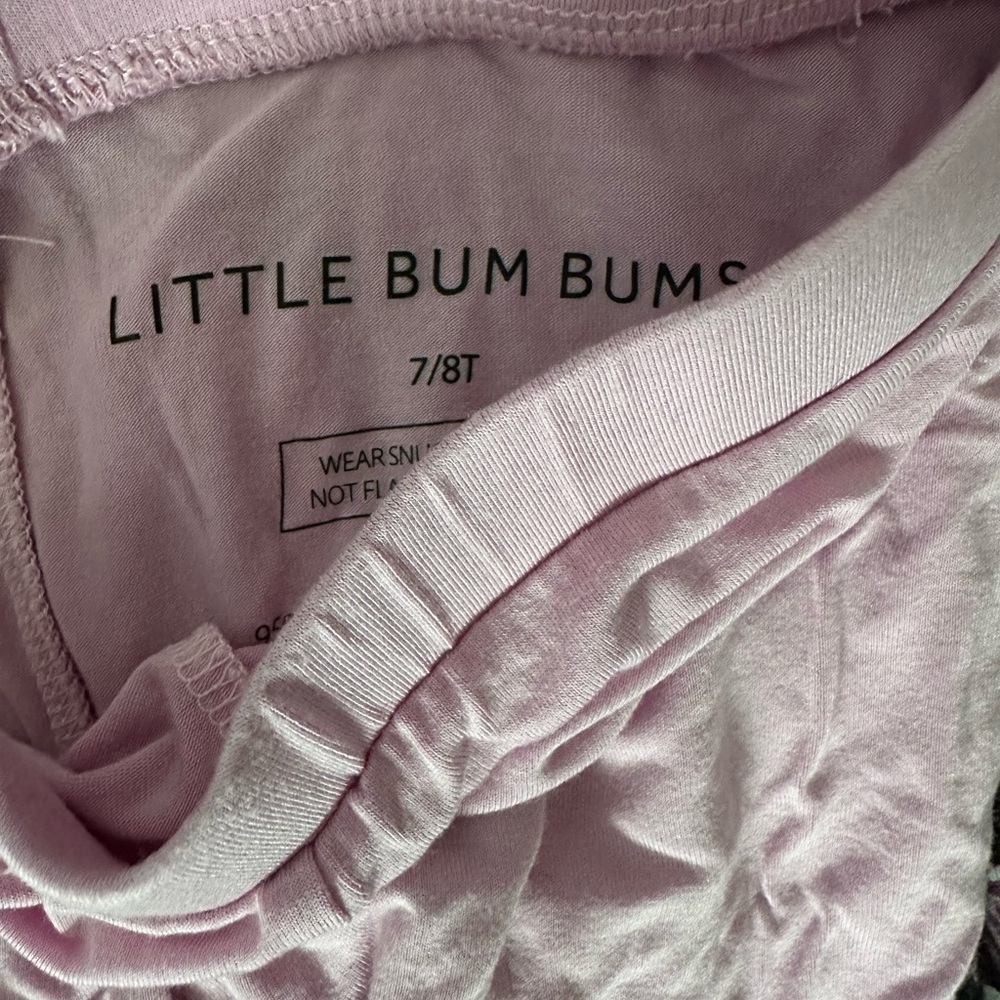 Bums and Roses bamboo bundle 3 tops and 2 leggings Girls size 7/8 - Picture 6 of 6